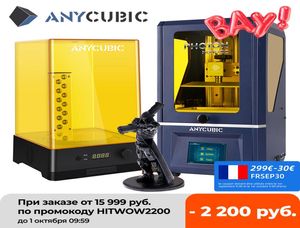 AnyCubic Pon Mono SE 3D -printer met 6080390392K Monochrome LCD High Speed Resin 3D Printer App Remote Control Impresora7915213