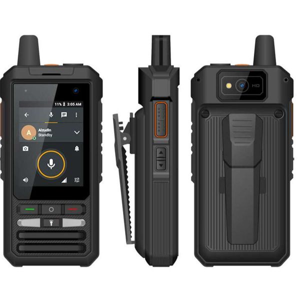 Téléphone Android radio réseau Anysecu W8 4G avec GPS, WiFi, Bluetooth, lampe SOS, batterie 5300 mAh - IP66 étanche et anti-poussière