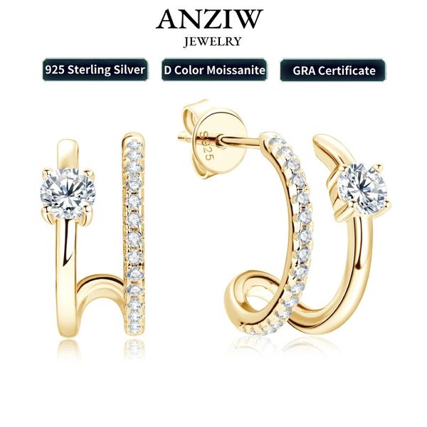 ANZIW 4 mm Piercing Stud Ear Cuffs