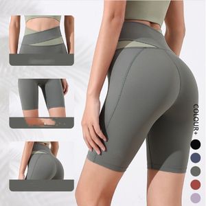 Ao-88 sans couture nouveau pantalon de couleur pêche européen et américain pantalon de yoga de levage de hanche sport short de fitness pour femmes nues