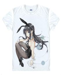 Aobuta Seishun Buta Buta Yaro Anime T Shirt Rascal no Sueña de conejito Senpai Kawaii Camiseta de camiseta impresa Teestyle447419307
