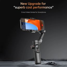 AOCHUAN Smart XE 3 axes stabilisateur de cardan portatif pour Smartphone avec lumière de remplissage Android suivi du visage Tiktok Vlog 240111