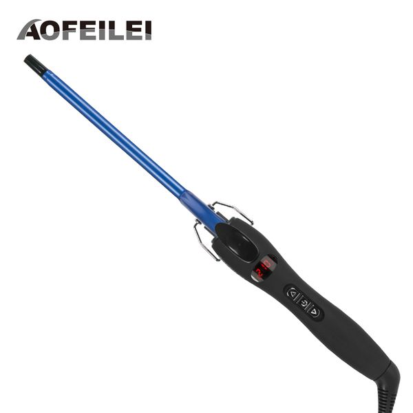 Aofeilei nouveauté professionnel 9mm fer cheveux onduler poire fleur cône électrique baguette à friser rouleau outils de coiffure