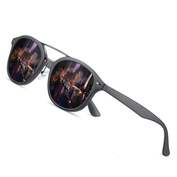 AOFLY Diseñador de la marca Gafas de sol polarizadas clásicas Hombres Mujeres Ultraligero TR90 Marco Gafas de sol redondas para hombre Gafas Gafas de sol T191213