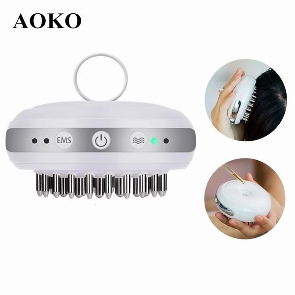 Aoko Hair Growth Products EMS Electric Head Massager Liquid Import Hair Rebrowth Peigl pour le cuir chevelu Stress Loss Stress Stress Release 240418