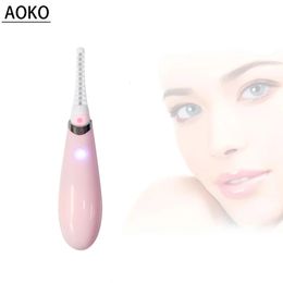 Aoko USB Reckarteable électrique Curler Curler chauffé au maquillage durable des yeux naturels durables curling Auto chauffage de beauté outils 240428