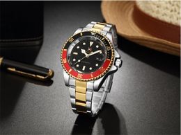 AOKULASIC montre de marque mécanique mouvement automatique ceinture en acier montres de mode d'affaires pour hommes AOK01-2