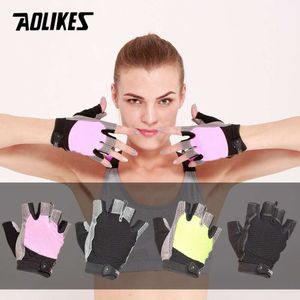 Aolikes 1 paar gym body building sport gewichtheffende handschoenen voor mannen en vrouwen aangepaste fiess oefening training L2405