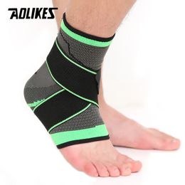 AOLIKES 1PCS 3D Weaving Elastic Nylon Strap Ankle Support Brace Badminton Basketball Football Taekwondo Fitness Heel Protector 240104