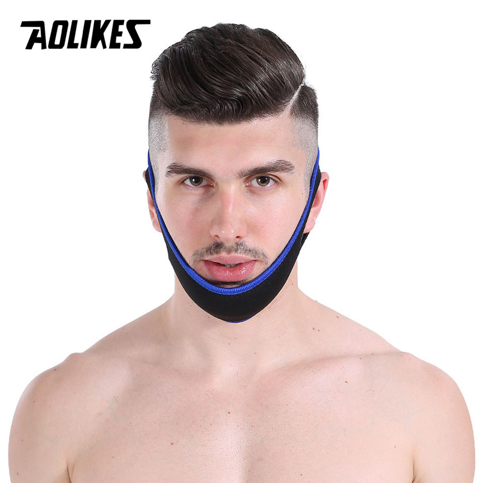 AOLIKES 1PCS 67*7.5CM Sports Prevent chin injuries Anti Snore Good Sleep Stop Snoring belt for Woman/Man Chin Jaw Support Straps