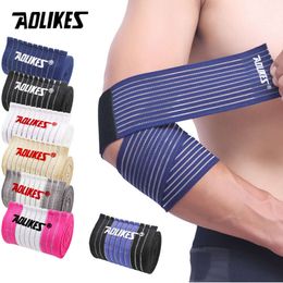 Aolikes 1pcs basketbal badminton tennis elleboog pad enkel brace wrap support elastische gym sport elleboogband fiess bandage l2405