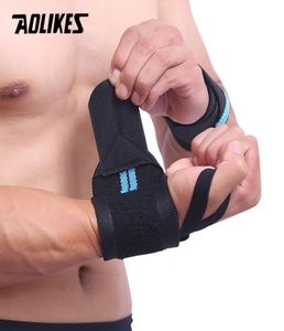 AOLIKES 1 pièces Support de poignet gymnastique haltérophilie entraînement gants de musculation barre poignée sangles d'haltères enveloppes Protection des mains 8877614