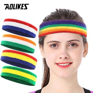 Aolikes Cotton Athletic Bandband Elastic Sweat Bands Femmes hommes Basketball Sports Gym Fiess Sweat Band Volleyball Tennis L2405