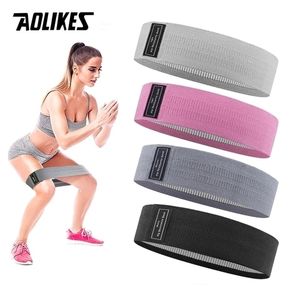 AOLIKES Durable hanche cercle bande Yoga antidérapant Gym Fitness caoutchouc exercice tressé élastique résistance de levage 220618