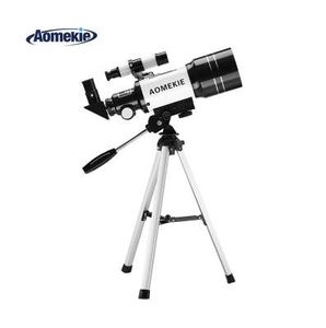 AOMEKIE F30070M Astronomical Telescope with Tripod Finderscope Terrestrial Space Moon Watching Monocular Telescope for Beginner