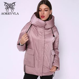 AORYYVLA Nouvelle Automne Hiver Femmes veste Solide À Capuche Surdimensionné Manteau Courte Longueur Casual Femme Puffer Veste Parkas Mujer 201027