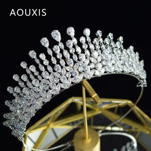 AOUXIS mariée diadème cristal coiffure accessoires de cheveux de mariage complet Zircon couronnes bandeau bijoux de mariage couronnes pour les femmes 240102