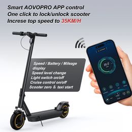 Aovopro Esmax Electric Scooter 500W 40kmh APPLICATION ADULT Smart Shockabsorbing Antiked Pliage 240306