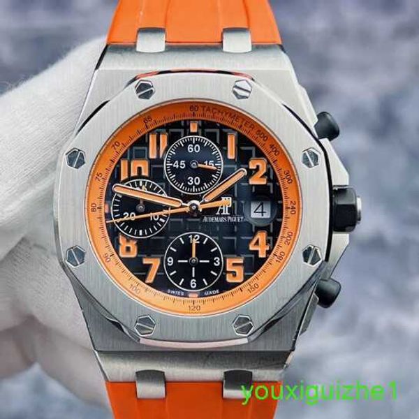 AP Brand Wrist Watch Royal Oak Offshore Series 26170st Orange Volcano Face Chronomter Automatic Mechanical Mens Watch