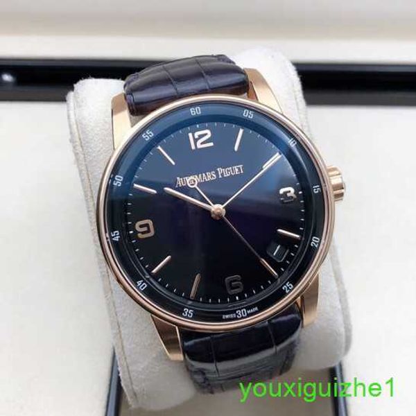 AP Brand Wristwatch Code 11.59 Série 41 mm Automatique Mécanique Fashion Casual Mens Swiss Famous Watch 15210OR.OO.A616CR.01 Fumé violet
