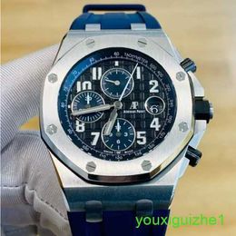 AP Brand Wristwatch Royal Oak Offshore Series 26470st Precision Steel Blue Dial Mens Chronological Fashion Leisure Business Sports Machinery Sports Machinery