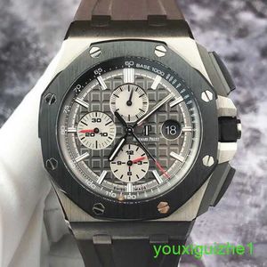 AP Brand Wristwatch Royal Oak Offshore Series 26400io Titanium Black Ceramic Ring Mens Watch Automatic 44mm Single Watch