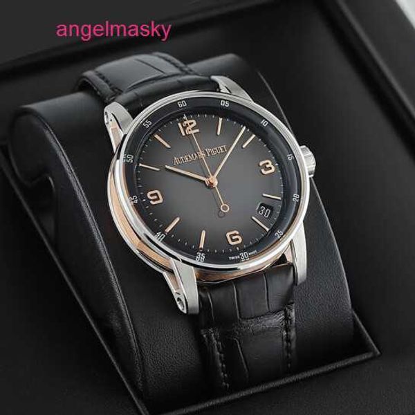 AP Business Wristwatch Code 11.59 Série 41 mm Automatique Mécanique Fashion Casual Mens Swiss célèbre montre 15210cr.OO.A002CR.01 Table simple gris fumé