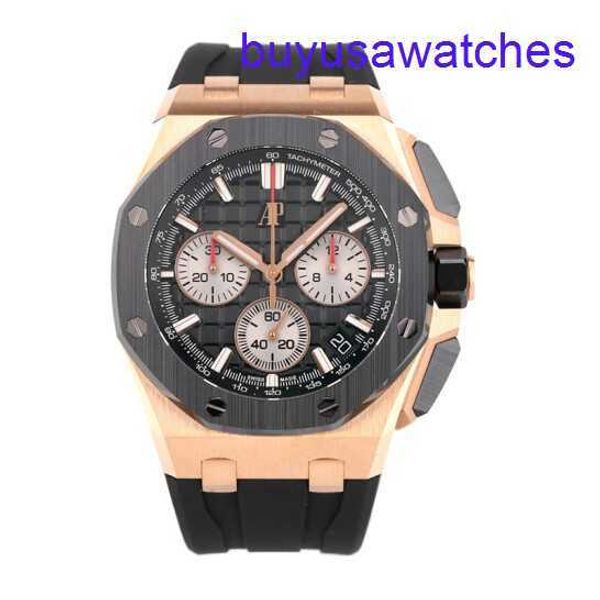 AP Calendar Wrist Watch Epi Mens Watch Royal Oak Offshore Series 26420ro New Rose Gold Ceramic Ring Chronograph Mens Fashion Leisure Sports Mécanical Watch