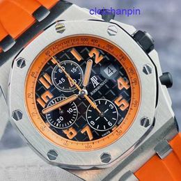 AP Calendar Wristwatch Royal Oak Offshore Series 26170st Orange Volcano Face Chronomter Automatic Mechanical Mens Watch