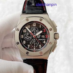 AP Calendar Wristwatch Royal Oak Offshore Series Limited Edition Red Inversed Time Standard Automatic Mechanical Mens Watch 26133st Precision Steel 48 mm