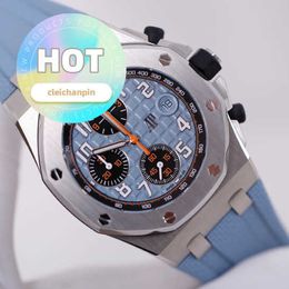 AP Casual Chep Watch Royal Oak Offshore 26238st Blue Disc Men's Watch Automatic mécanical Swiss Watch Luxury Sports Locier Location Diamètre 42 mm