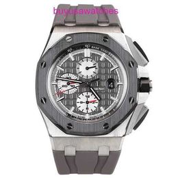 AP Casual Chep Watch Royal Oak Offshore 26400 Automatic Mécanique pour hommes Mouvement Titanium Metal Black Céramique Cérame 44 mm Diamètre