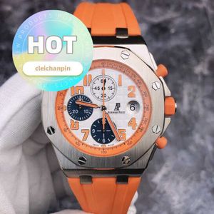 AP Casual Chew Watch Royal Oak Offshore Series 26217BC Chronograph Men's VIP Limited à 12 pièces de matériau en or blanc 18K