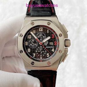 AP Casual-Wrist Watch Royal Oak Offshore Series Limited Edition Red Inversed Time Standard Automatic Mechanical Mens Watch 26133st Precision Steel 48mm 48 mm