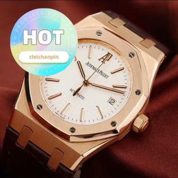 AP Casual pols Watch Royal Oak Series Automatisch mechanisch horloge met datumdisplay Timing Flyback/Backjump 39mm 15300or.oo.d088cr.02