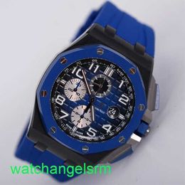 AP Crystal Wrist Watch Royal Oak Offshore 26405CE Men's Watch Black Ceramic Blue Gradient Machinery Automatic Watch World Famous Watch Diámetro 44 mm