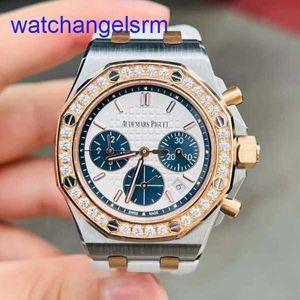 AP Crystal Wrist Watch Royal Oak Offshore Series 26234SR Même Diamond White Pan Blue Eyes Busineux Fashion Fashion Leisure Business Sports Watch
