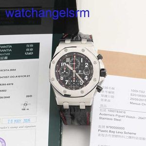 AP Crystal Wrist Watch Royal Oak Offshore Vampire Black Plate Automatique Mécanique Mentille 26470ST.OO.A101CR.01
