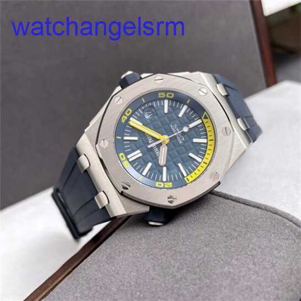 AP Crystal Wrist Watch Royal Oak Offshore Series Mens 15710st.oo.a027ca.01 Mecánico automático 42 mm Dial Night Glow Reloj Certificado Certificado