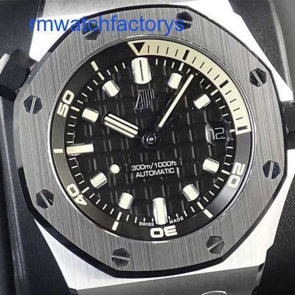 AP Diving Trip Watch Royal Oak Offshore Series 42 mm Dia 18K Platinum Precision Steel Automatic Mecanical Mens Watch Luxury Watch 15720CN