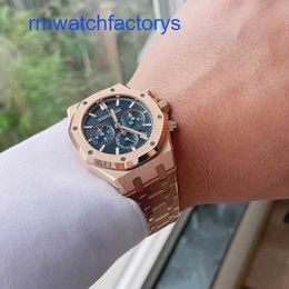 AP Diving poignet Watch Royal Oak Series 26715or Disc bleu 18K Rose Gold Business Automatic Mechanical Mens and Womens Unisexe Watch with Date and Timing Fonction