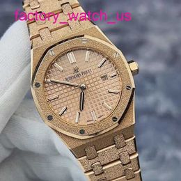 AP Diving Wrist Watch Royal Oak Series 67653or Hammer Gold Craft comúnmente conocido como Frost Gold More Brilliant Quartz Watch Watch Precise Timing