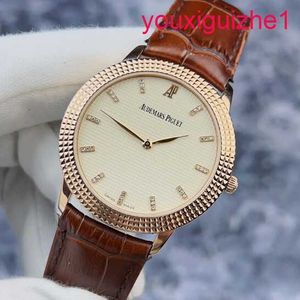 AP Vrouwelijke pols Watch Classic Series 15163or Schaal 18K Rose Gold Manual Mechanical Business Male Watch 38mm