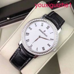 AP Femme Wistr Watch Original Diamond Inralide Manual Mechanical Watch avec diamètre 36 mm White Dial Classic Versatile Luxury Watch