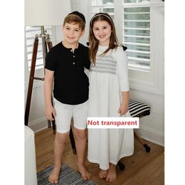 AP Friday Night Collection SS24 Holiday Muslin Boys T-Shirt Girls Jumper Teen Dress With Tassels Baby Set #6607 240507