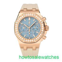 AP Fonctional-Scroup Watch 26231or.zz.a085ca.01 Royal Oak 18K Rose Gold Diamond Set Automatic Mechanical Womens Watch
