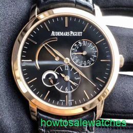 AP Fonctional Wrist Watch Mens Automatic Machinery 18K Rose Gold Dynamic Storage montre