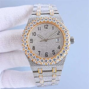 AP Handmade Diamonds Watch Mens Automatic Mechanical Designer Watches 42 mm avec acier tassé en diamant 904L Sapphire Femmes de bracelet Montre de Luxe