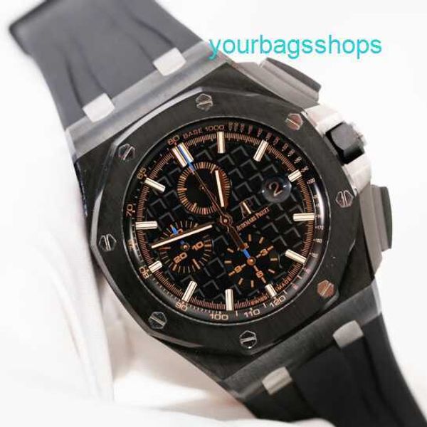 AP Montre haut de gamme Montre de loisirs Epic Royal Oak Offshore 26405CE Montre pour homme Céramique noire Fluorescent Pointeur numérique Automatique Mécanique Montre suisse de renommée mondiale