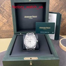 AP Hot Watch Racing Watch Royal Oak Series 15510ST Precisiestaal Witte plaat Herenmode Vrije tijd Zakelijk Sporthorloge Wereldhorlogelijst